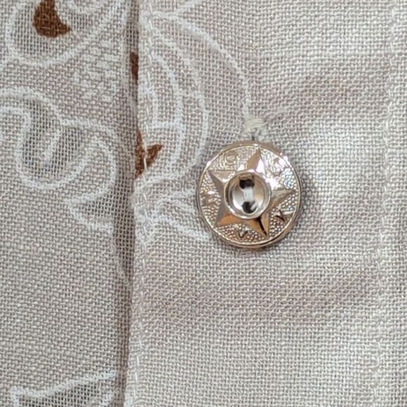 VERSACE DOLM Italy Color Linen Casual Short Sleeve Button Down Shirt Men's S - Picture 4 of 5